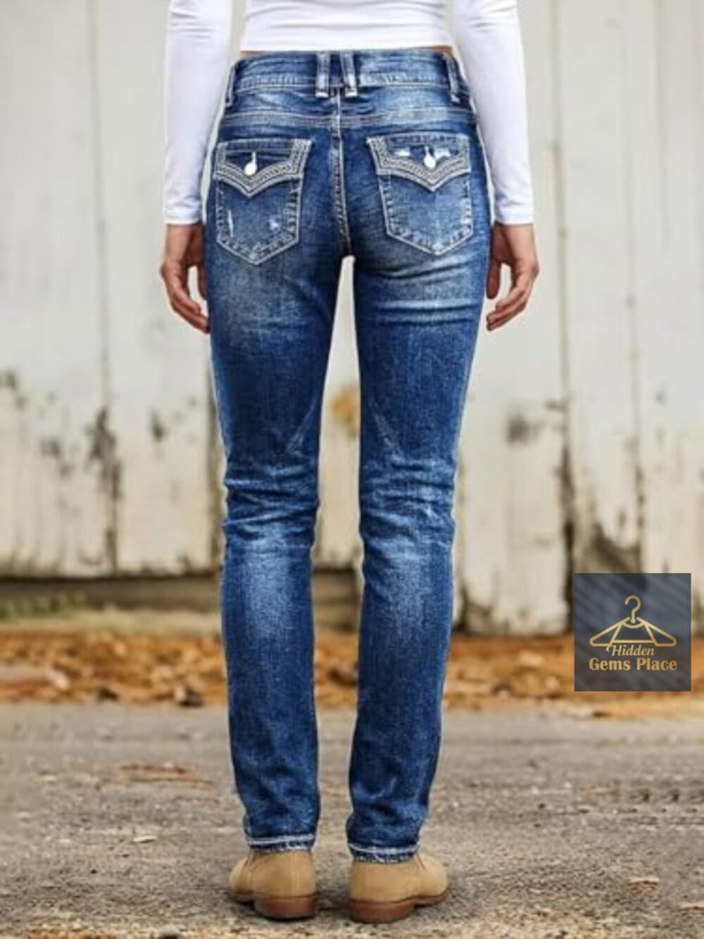 Mid Rise Ripped Curvy Skinny Jeans Stretch Denim - Picture 3 of 6